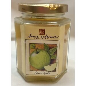 Vintage Home Interiors Green Apple Jar Candle Single Wick 7.5 Oz
